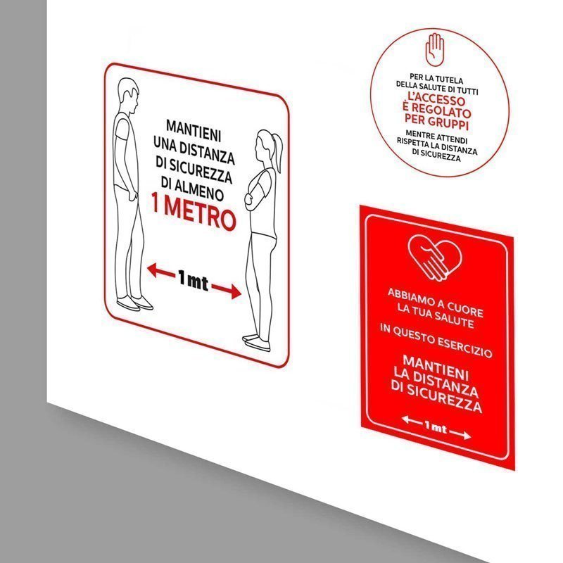 ADESIVI a PARETE informativi sicurezza 