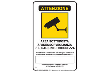 1617 - Area sottoposta a videosorveglianza per ragioni di sicurezza Per esercitare il vostro diritto alle immagini, contattare il responsabile del trattaemnto della videosorveglianza: regolamento generale in materia di prodtezione dei daati personali (UE) 2016/679